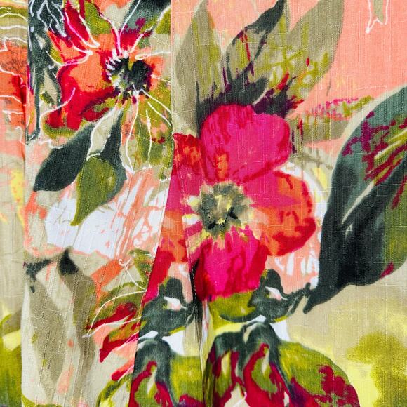 Koret Woman Side Zip Tropical Floral A Line Colorful Bright Skirt Size 18W - Picture 3 of 7